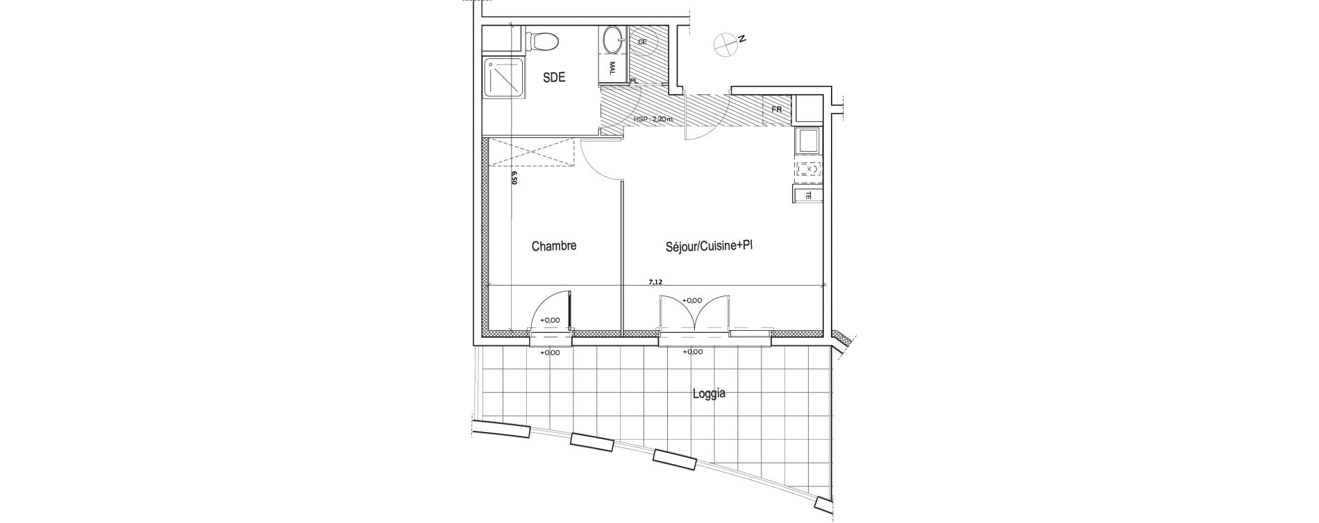 Appartement T2 de 39,94 m2 &agrave; Meyreuil Centre