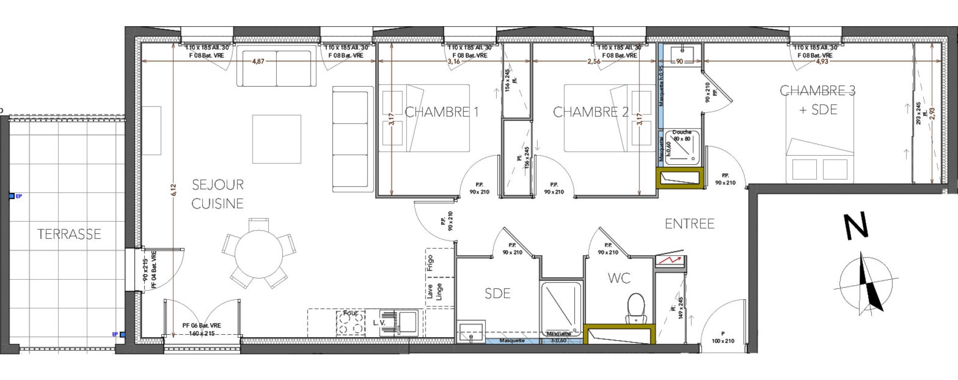 Appartement T4 de 87,06 m2 &agrave; Miramas Chiron - saint-suspi