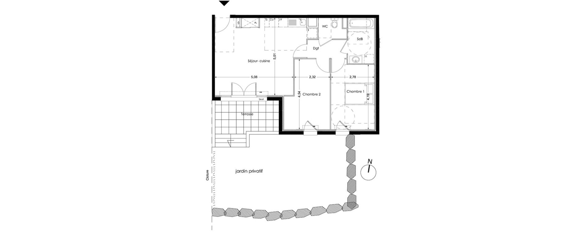 Appartement T3 de 61,90 m2 &agrave; Peynier Centre