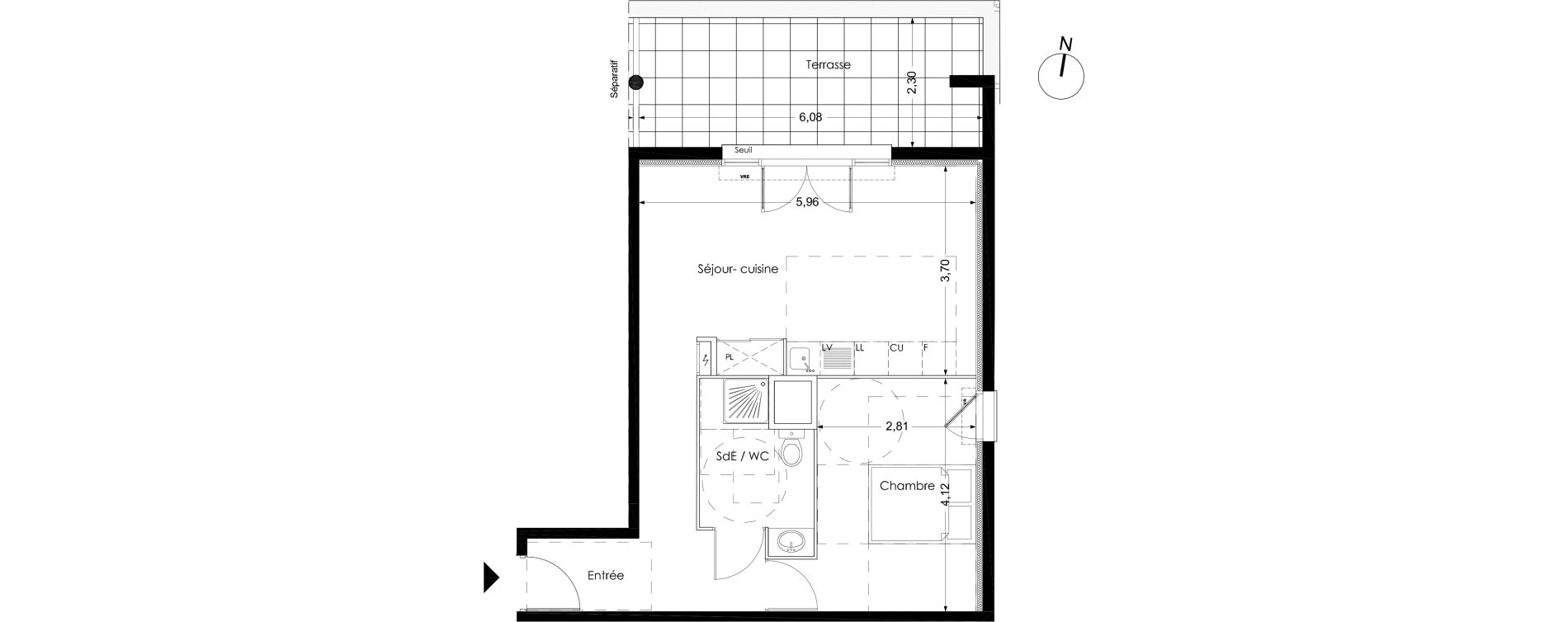 Appartement T2 de 47,70 m2 &agrave; Peynier Centre