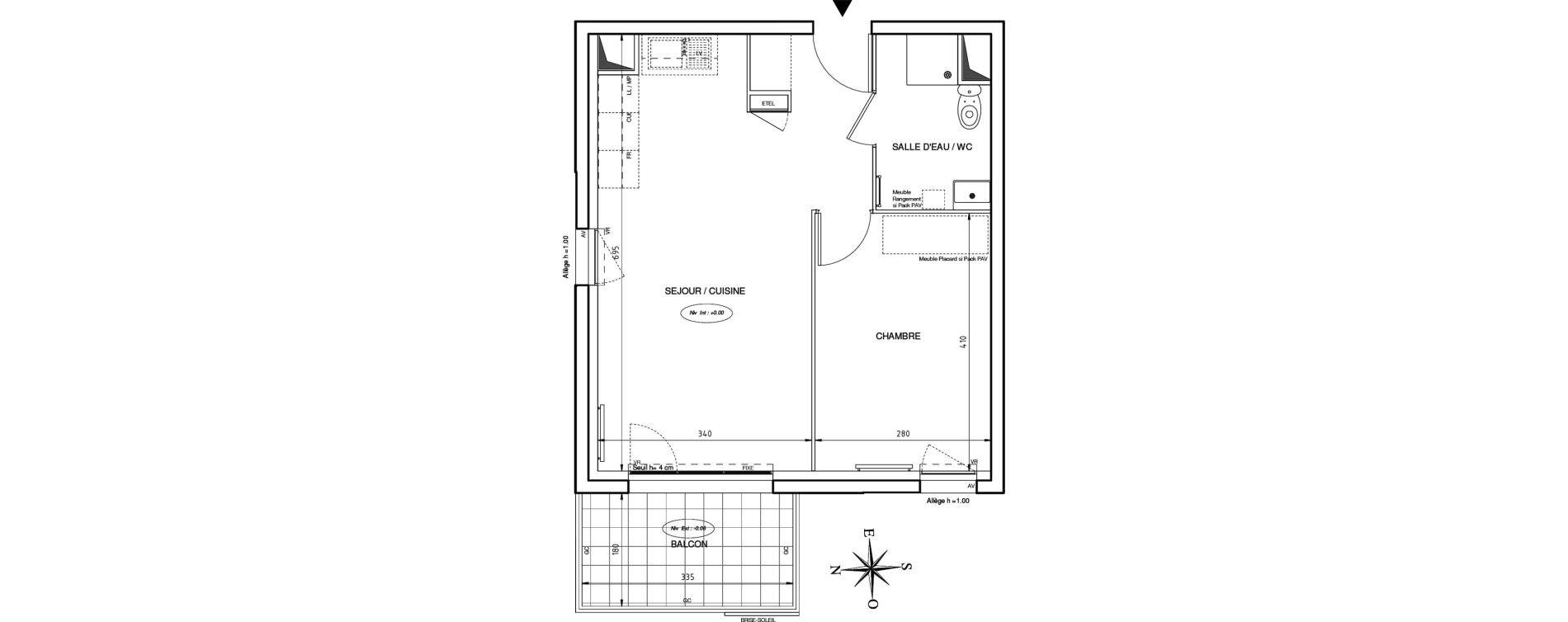 Appartement T2 de 41,81 m2 &agrave; Port-De-Bouc Les hauts de saint-jean
