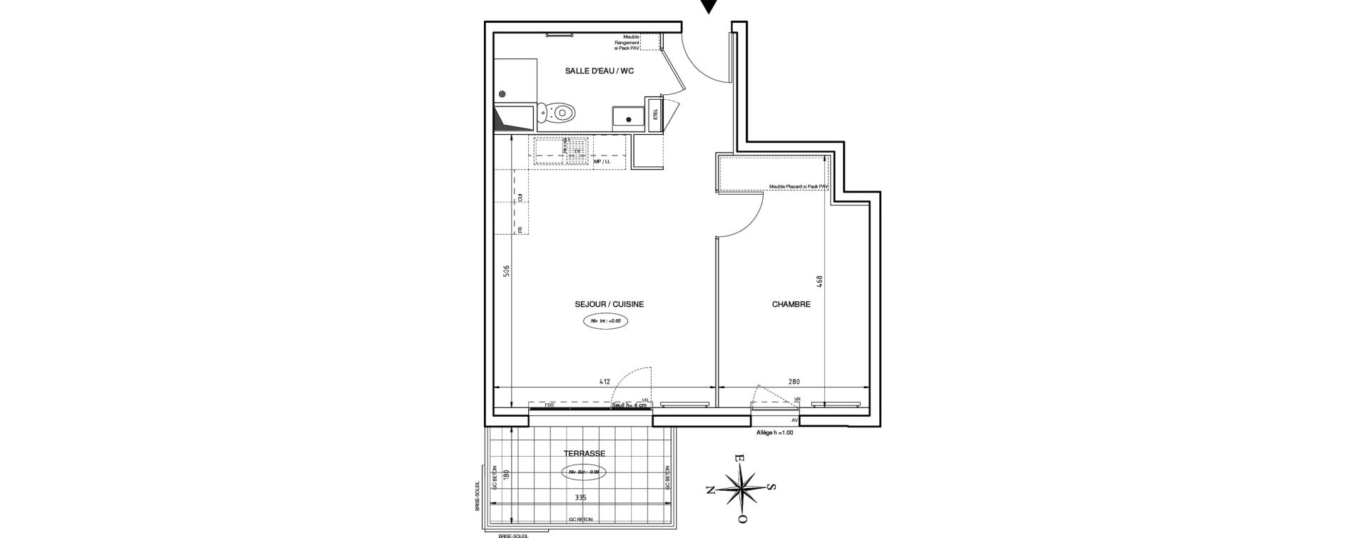 Appartement T2 de 40,85 m2 &agrave; Port-De-Bouc Les hauts de saint-jean