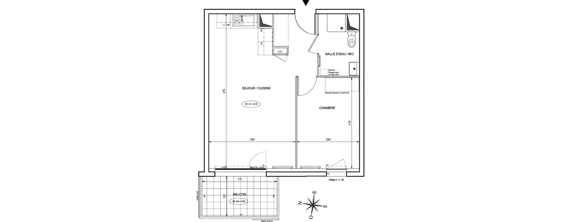 Appartement T2 de 45,11 m2 &agrave; Port-De-Bouc Les hauts de saint-jean