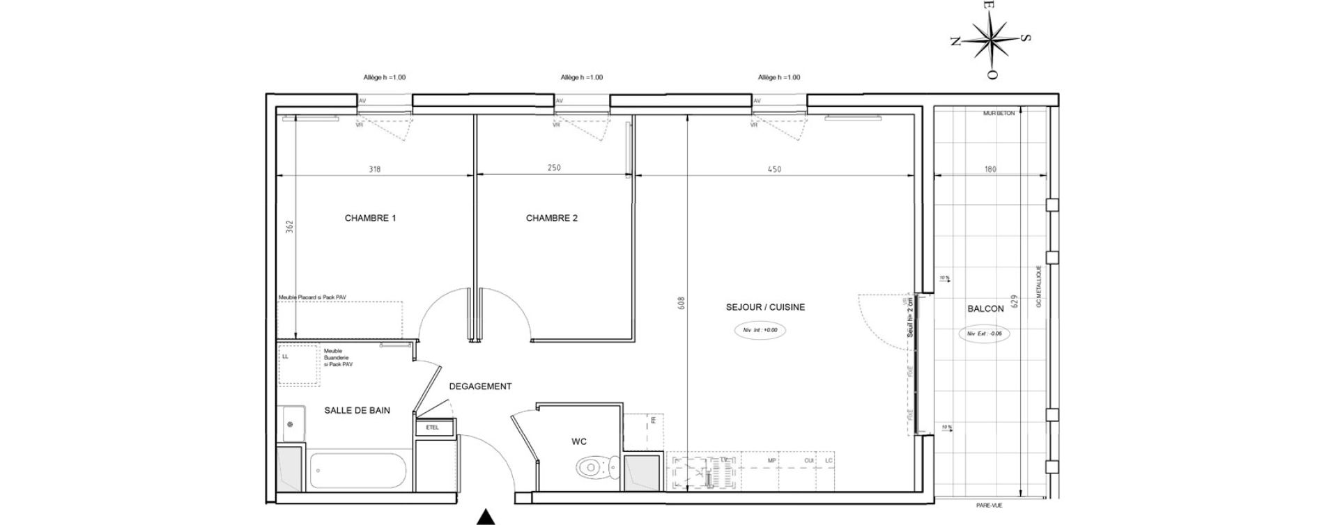 Appartement T3 de 60,49 m2 &agrave; Port-De-Bouc Les hauts de saint-jean