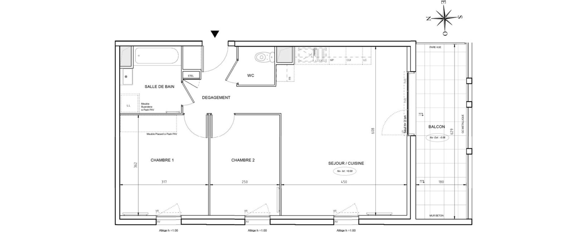 Appartement T3 de 60,49 m2 &agrave; Port-De-Bouc Les hauts de saint-jean
