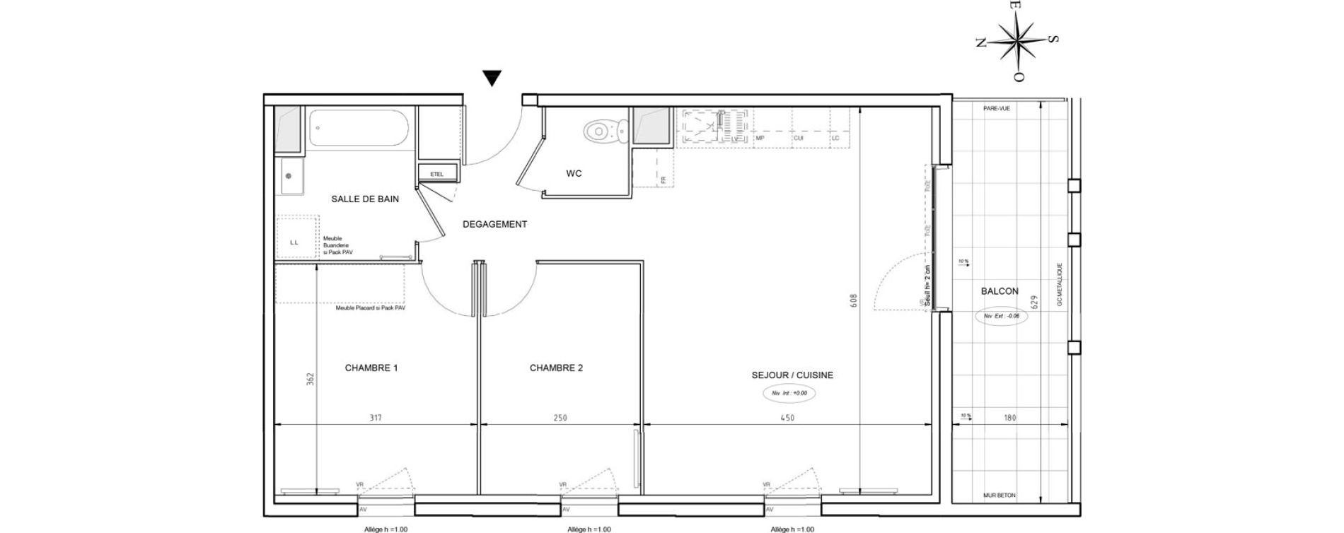 Appartement T3 de 60,49 m2 &agrave; Port-De-Bouc Les hauts de saint-jean