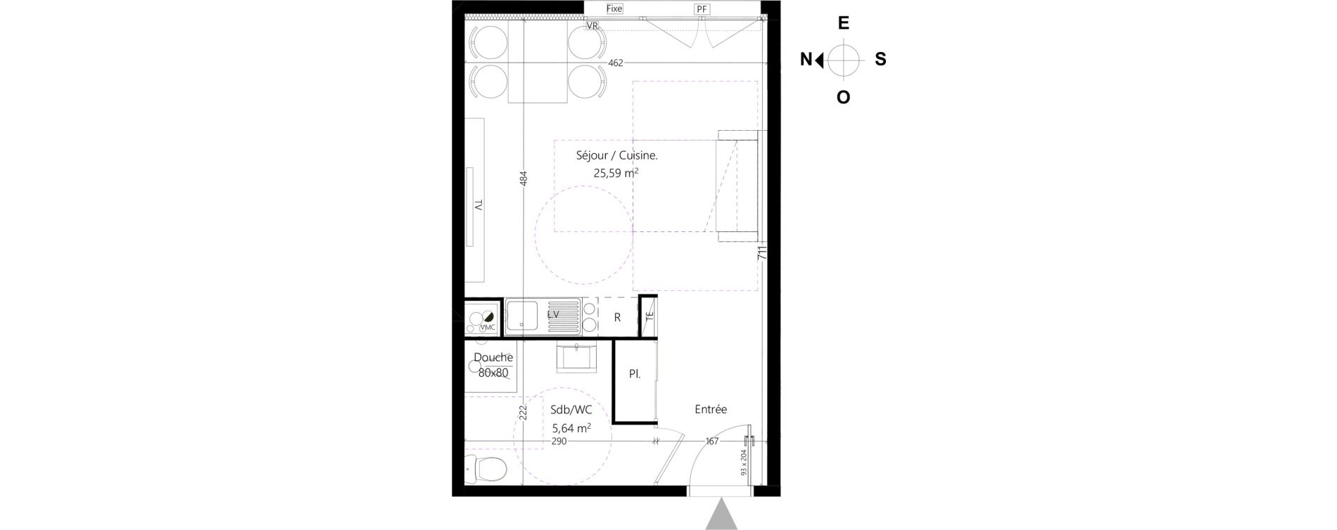 Appartement T1 de 31,98 m2 &agrave; Port-De-Bouc Centre
