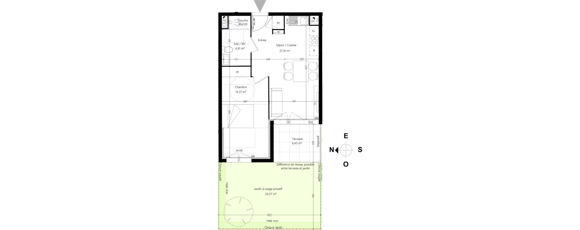 Appartement T2 de 40,95 m2 &agrave; Port-De-Bouc Centre