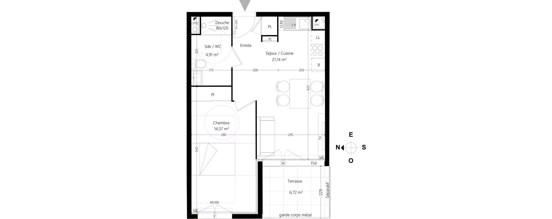 Appartement T2 de 41,15 m2 &agrave; Port-De-Bouc Centre
