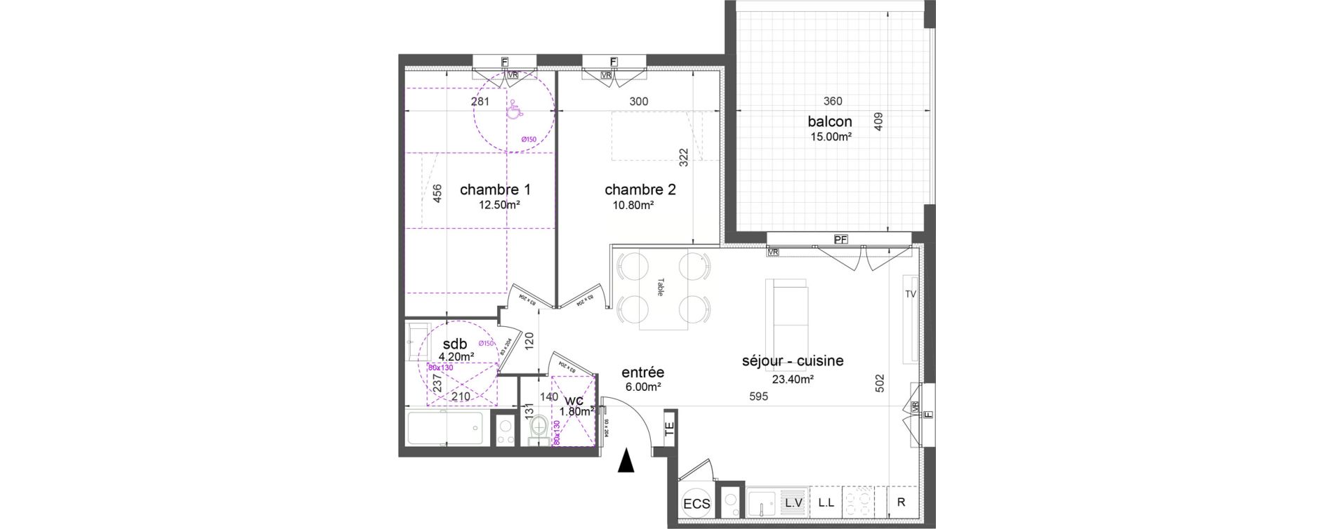 Appartement T3 de 58,70 m2 &agrave; Port-De-Bouc Ecarts