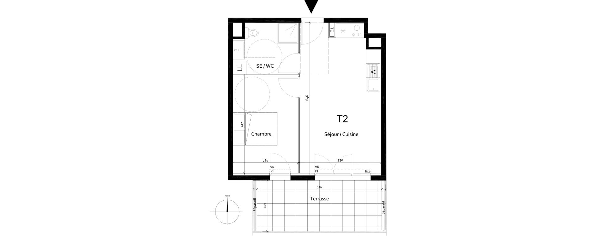 Appartement T2 de 39,18 m2 &agrave; Port-De-Bouc Centre