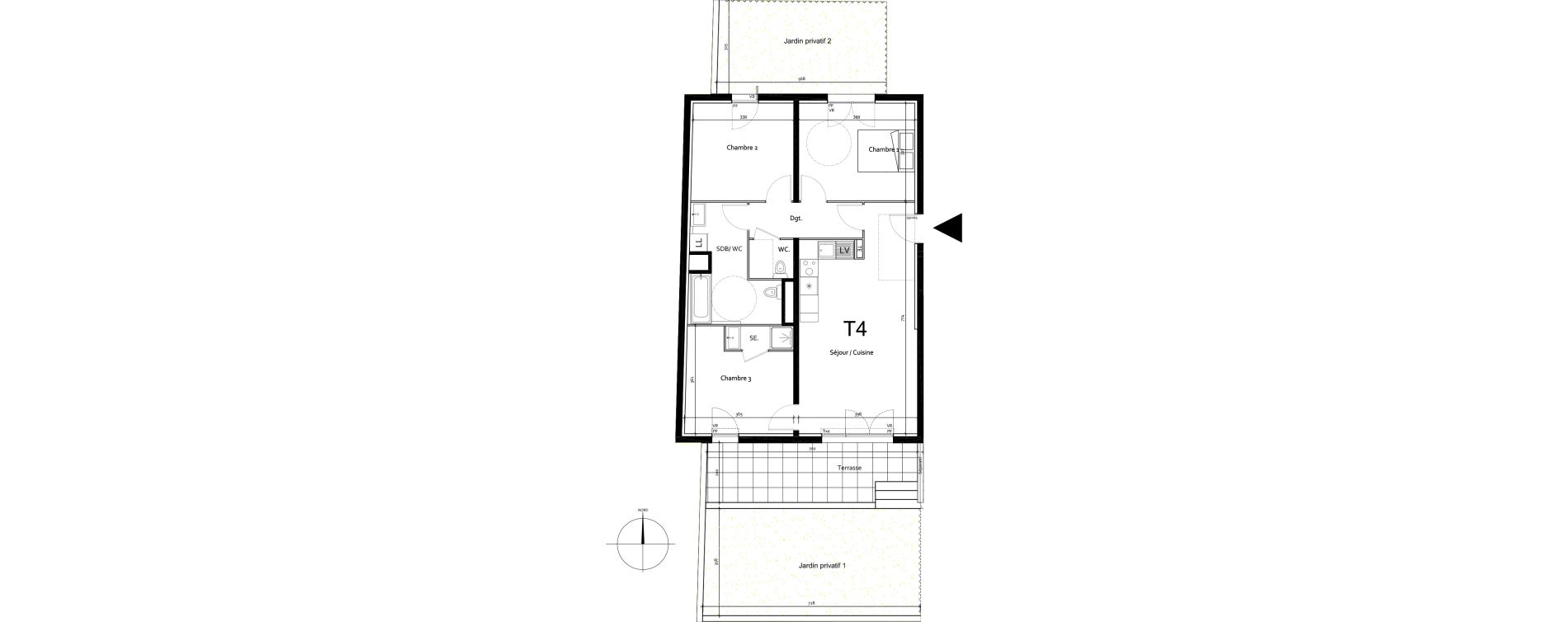 Appartement T4 de 79,94 m2 &agrave; Port-De-Bouc Centre