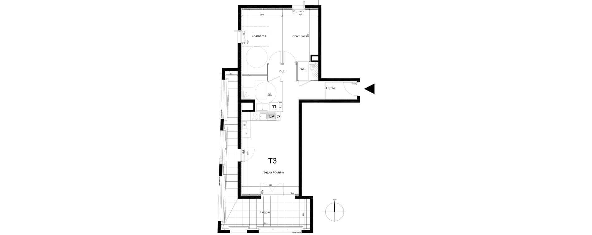 Appartement T3 de 62,04 m2 &agrave; Port-De-Bouc Centre