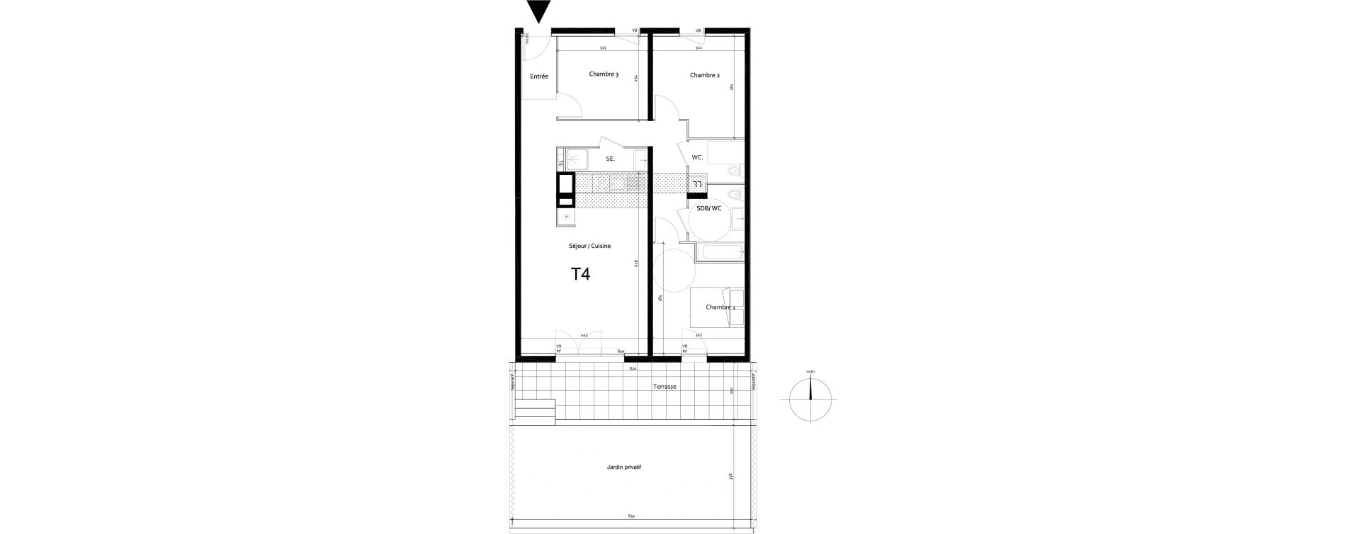 Appartement T4 de 82,33 m2 &agrave; Port-De-Bouc Centre