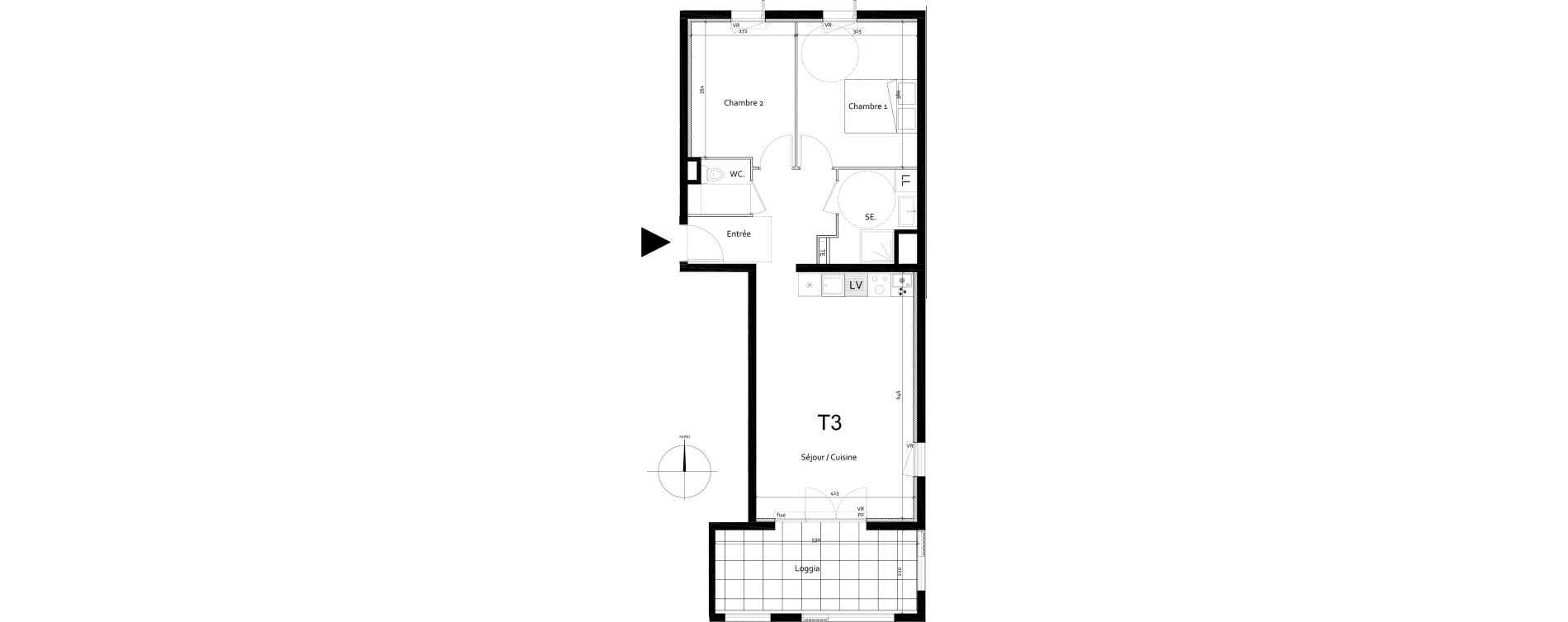 Appartement T3 de 62,94 m2 &agrave; Port-De-Bouc Centre