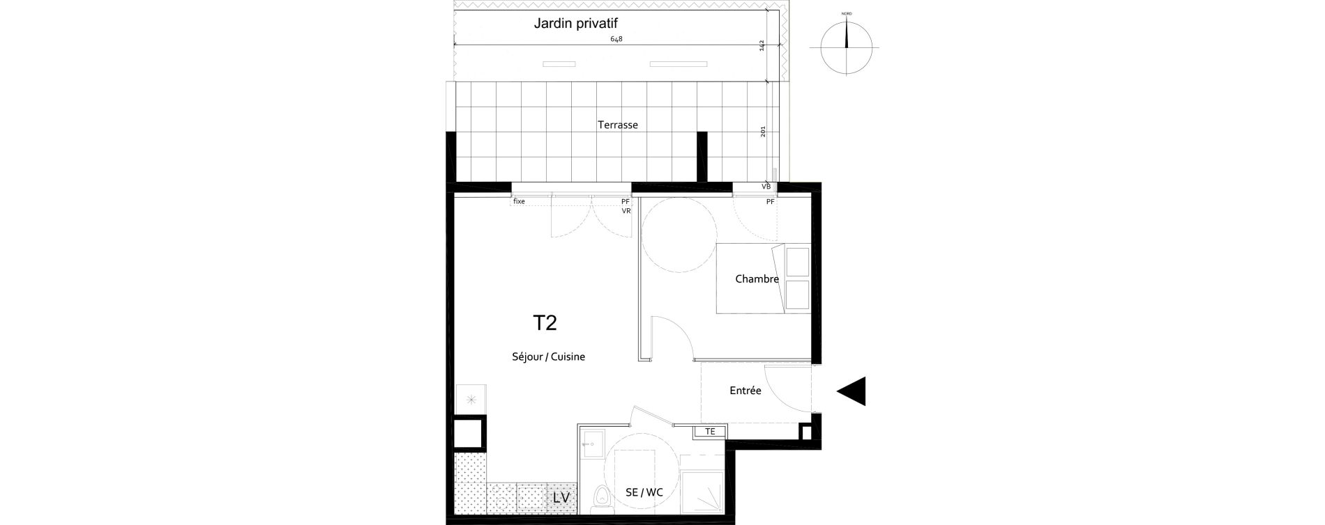 Appartement T2 de 41,24 m2 &agrave; Port-De-Bouc Centre
