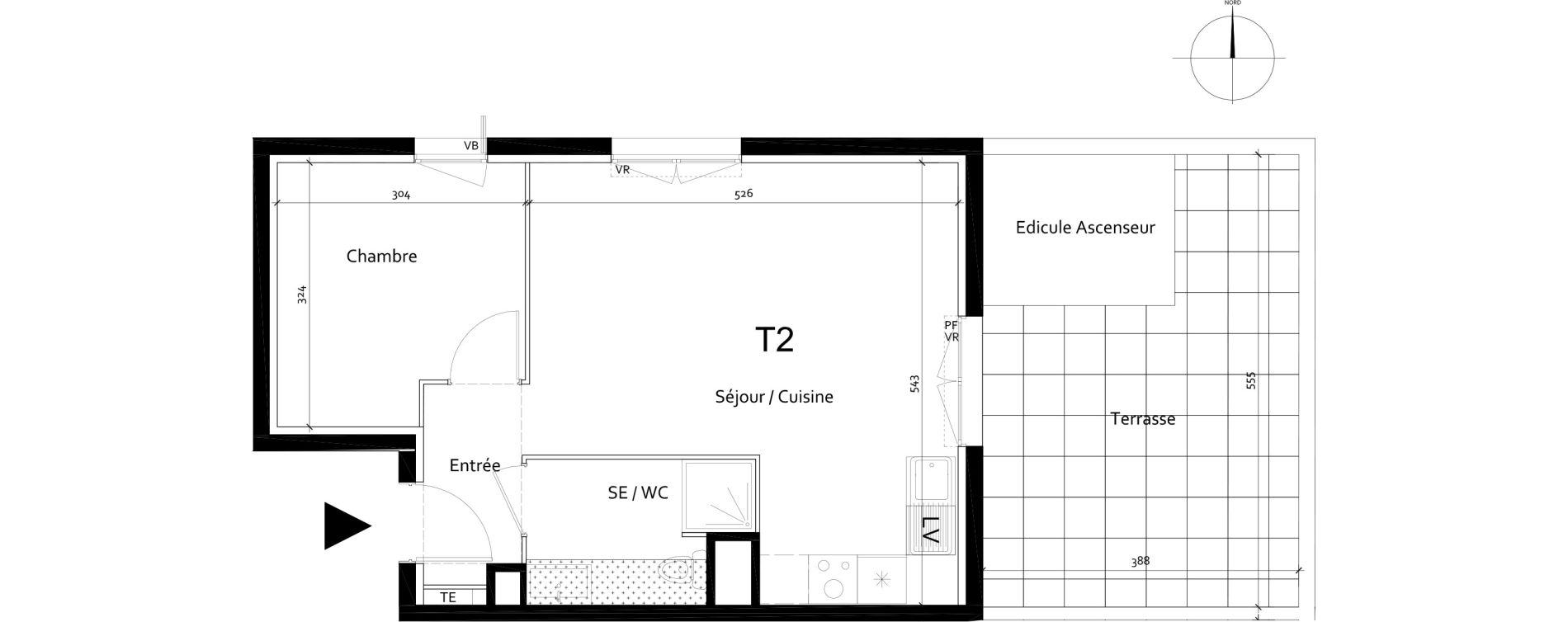 Appartement T2 de 39,99 m2 &agrave; Port-De-Bouc Centre