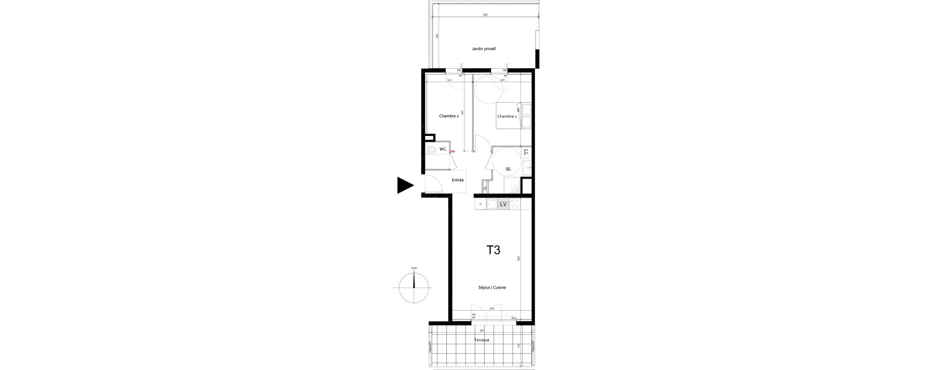 Appartement T3 de 61,43 m2 &agrave; Port-De-Bouc Centre