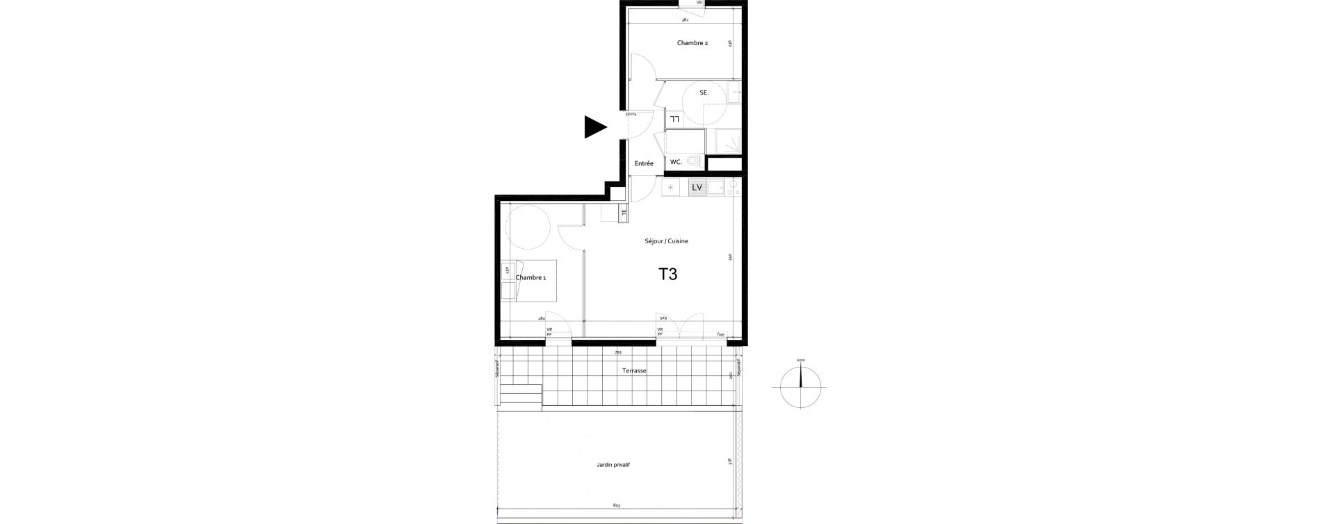 Appartement T3 de 59,61 m2 &agrave; Port-De-Bouc Centre
