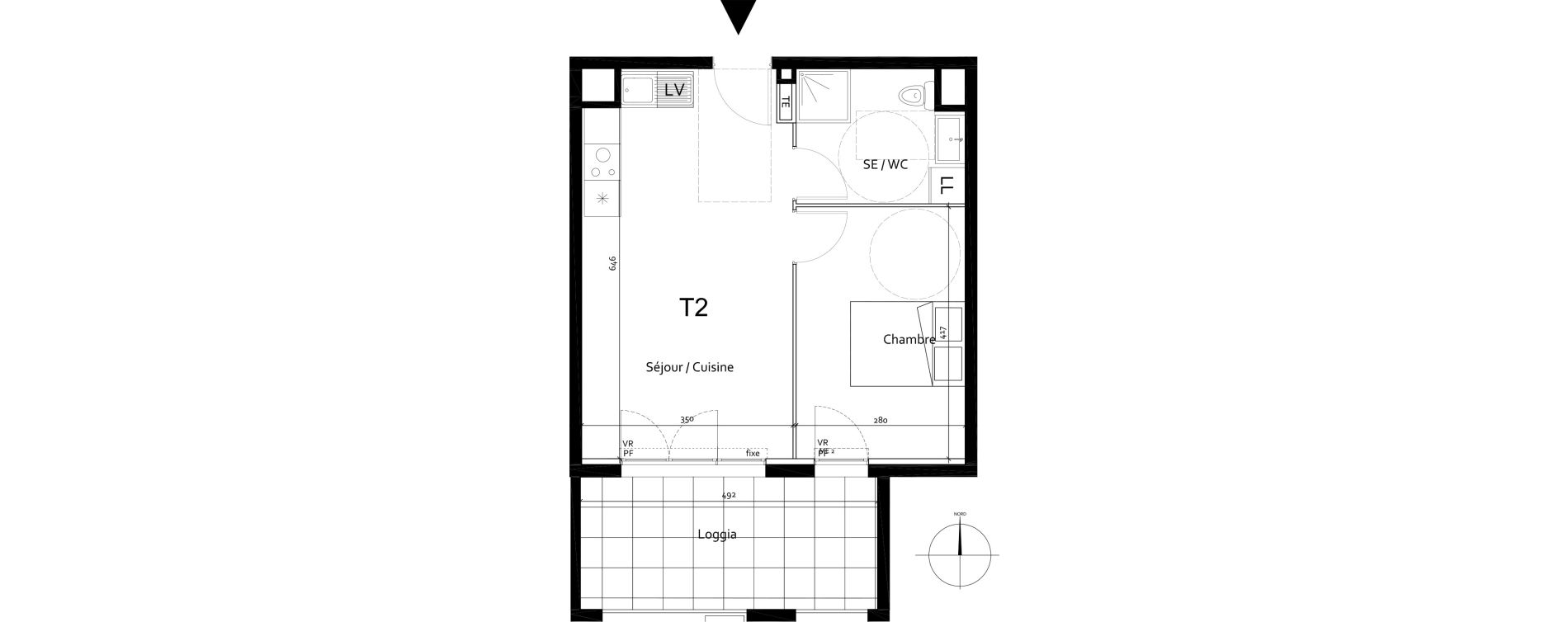 Appartement T2 de 39,50 m2 &agrave; Port-De-Bouc Centre