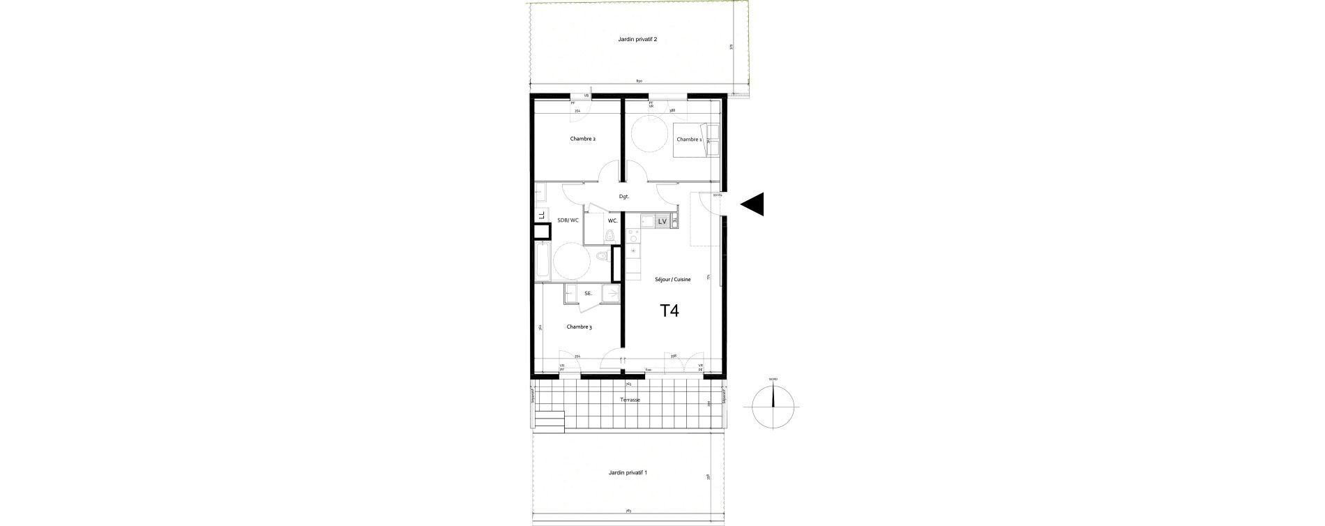 Appartement T4 de 80,35 m2 &agrave; Port-De-Bouc Centre