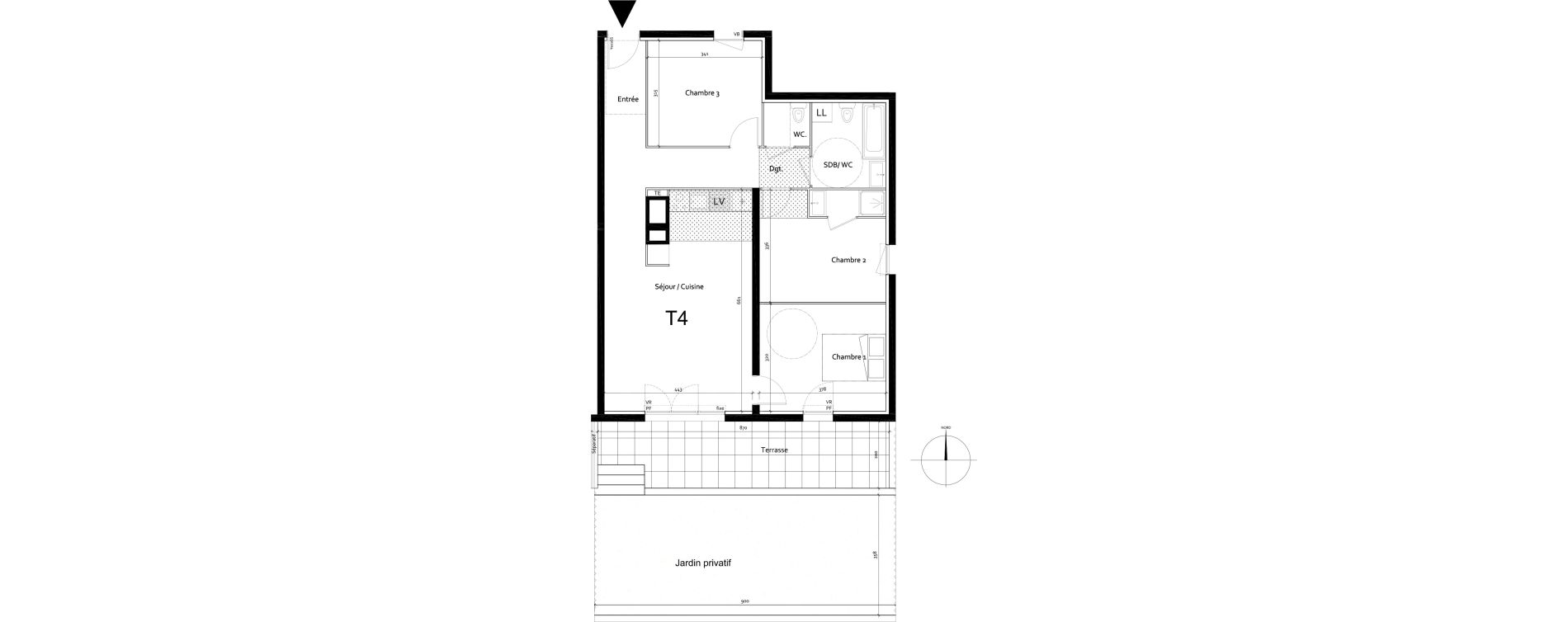 Appartement T4 de 82,54 m2 &agrave; Port-De-Bouc Centre