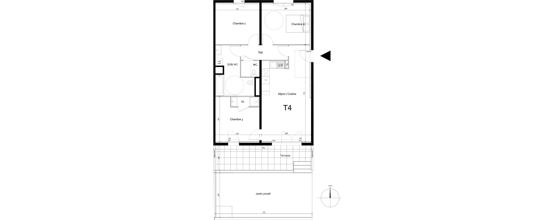 Appartement T4 de 80,34 m2 &agrave; Port-De-Bouc Centre