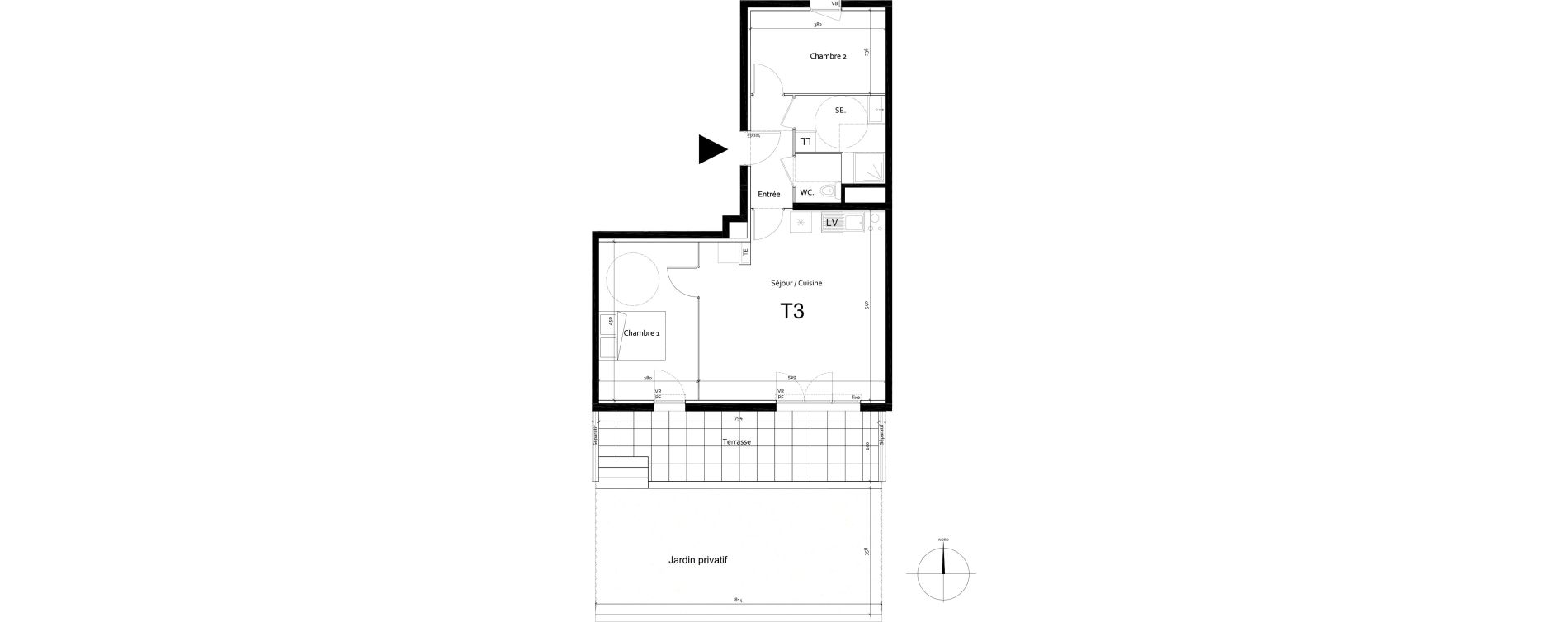 Appartement T3 de 59,62 m2 &agrave; Port-De-Bouc Centre