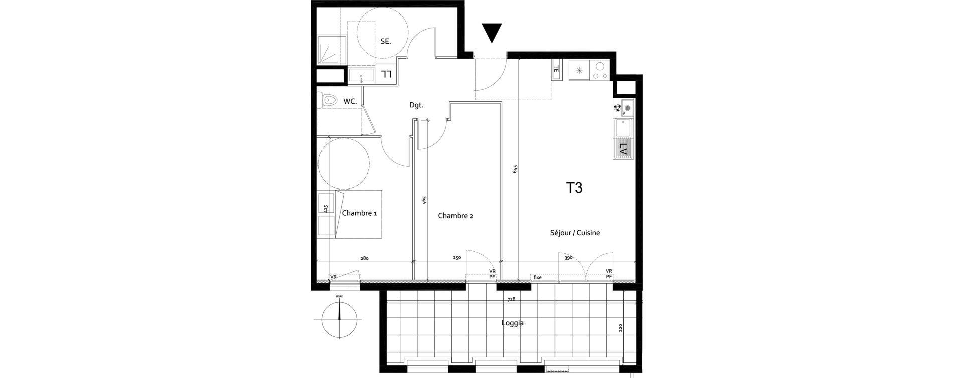 Appartement T3 de 63,62 m2 &agrave; Port-De-Bouc Centre