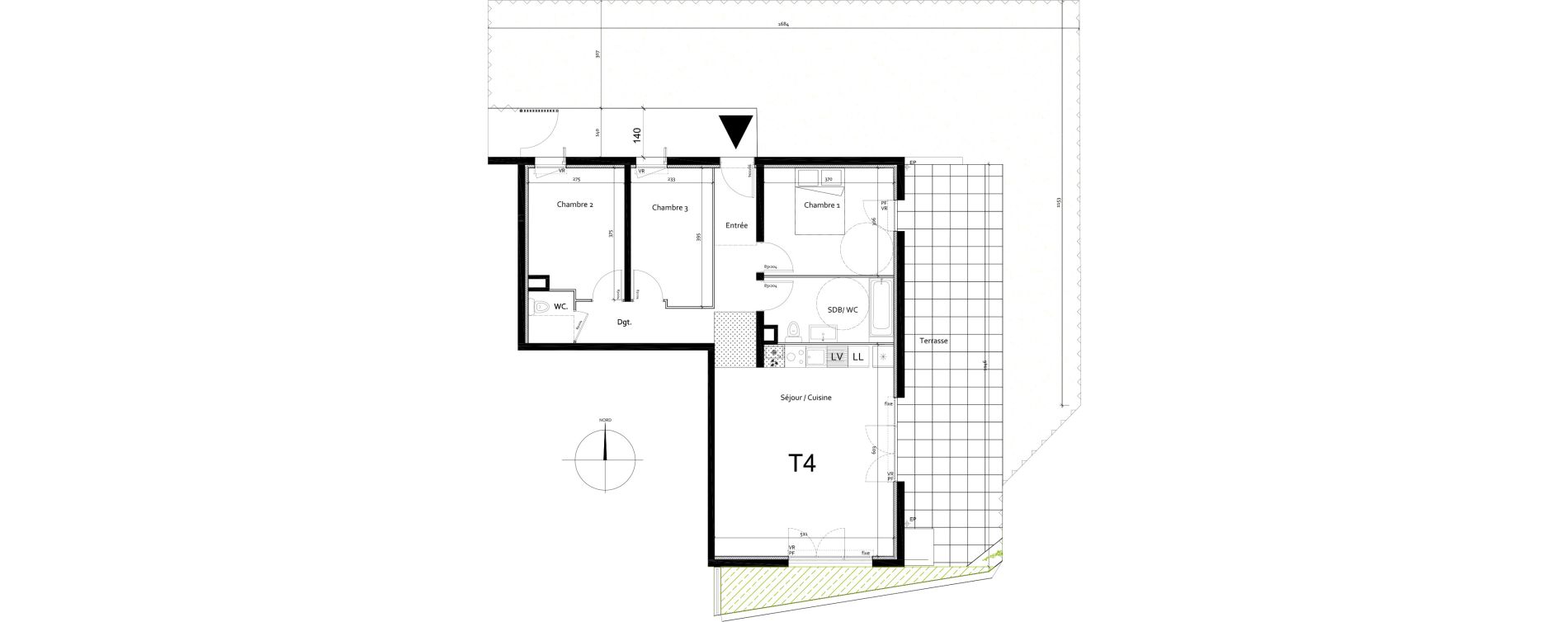 Appartement T4 de 80,25 m2 &agrave; Port-De-Bouc Centre