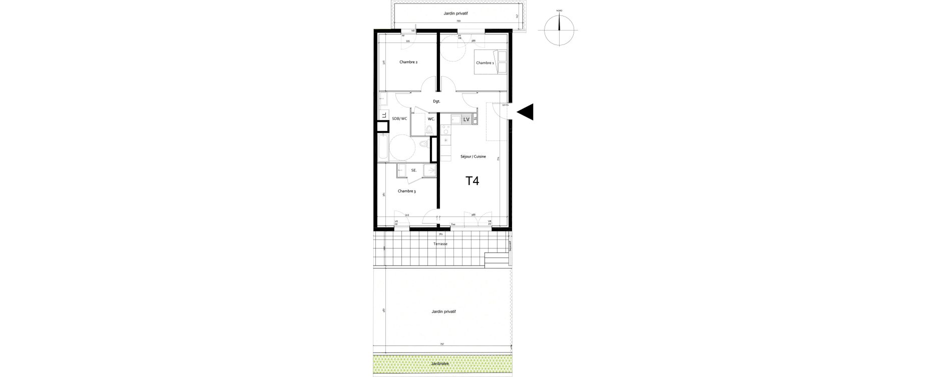 Appartement T4 de 78,51 m2 &agrave; Port-De-Bouc Centre