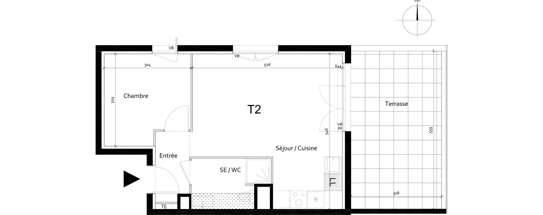 Appartement T2 de 40,18 m2 &agrave; Port-De-Bouc Centre