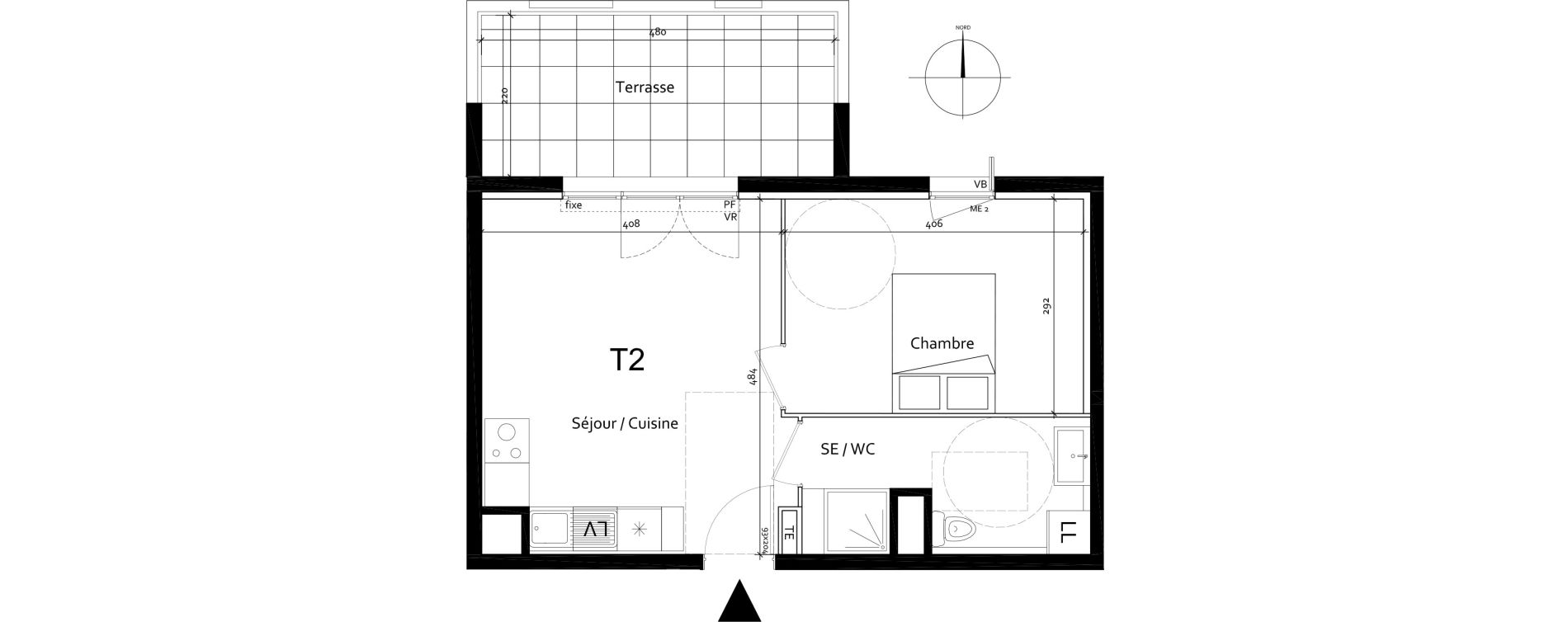Appartement T2 de 38,28 m2 &agrave; Port-De-Bouc Centre