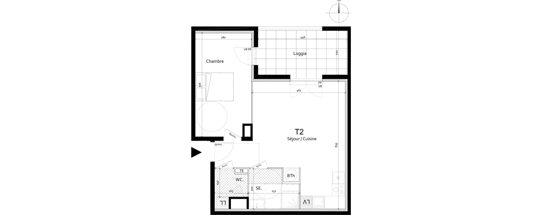 Appartement T2 de 48,76 m2 &agrave; Port-De-Bouc Centre