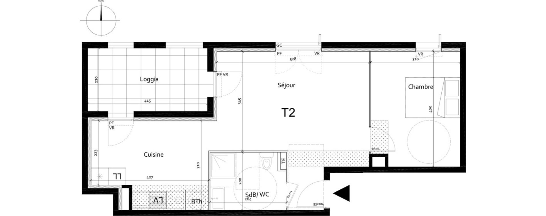 Appartement T2 de 50,50 m2 &agrave; Port-De-Bouc Centre