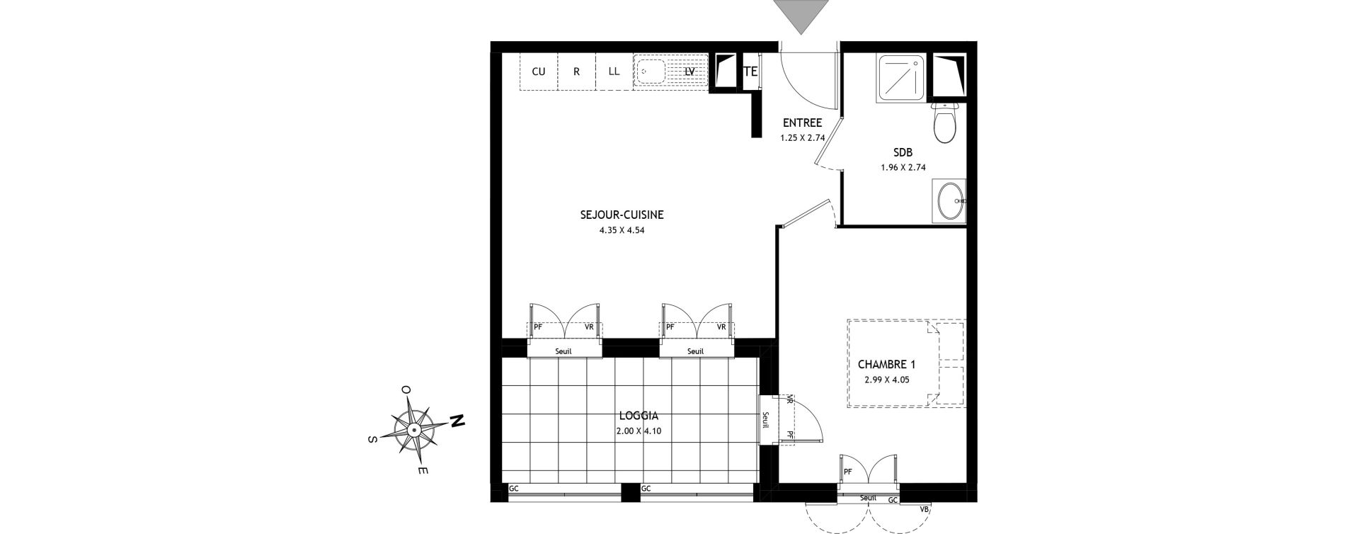 Appartement T2 de 38,88 m2 &agrave; Port-De-Bouc Port renaissance