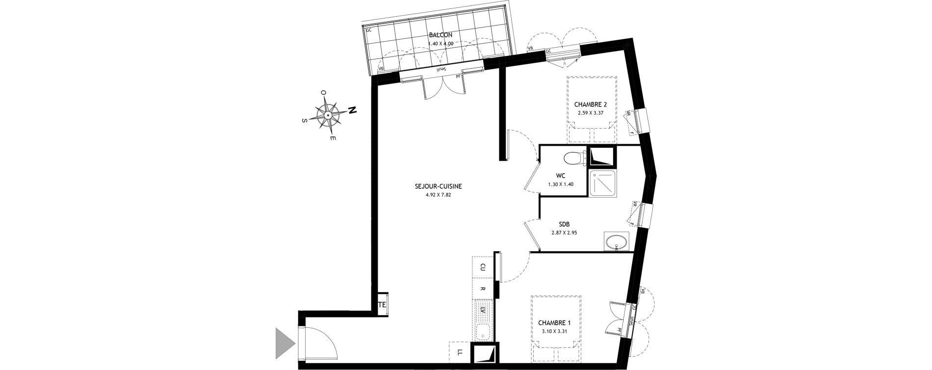 Appartement T3 de 60,01 m2 &agrave; Port-De-Bouc Port renaissance