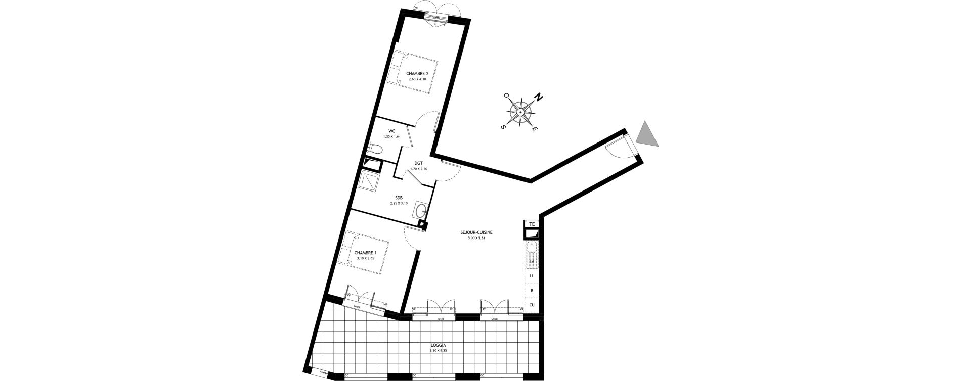 Appartement T3 de 67,71 m2 &agrave; Port-De-Bouc Port renaissance