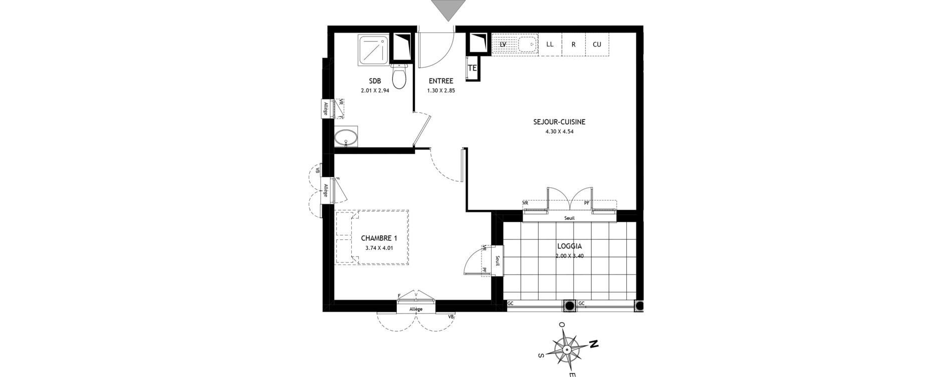 Appartement T2 de 42,46 m2 &agrave; Port-De-Bouc Port renaissance