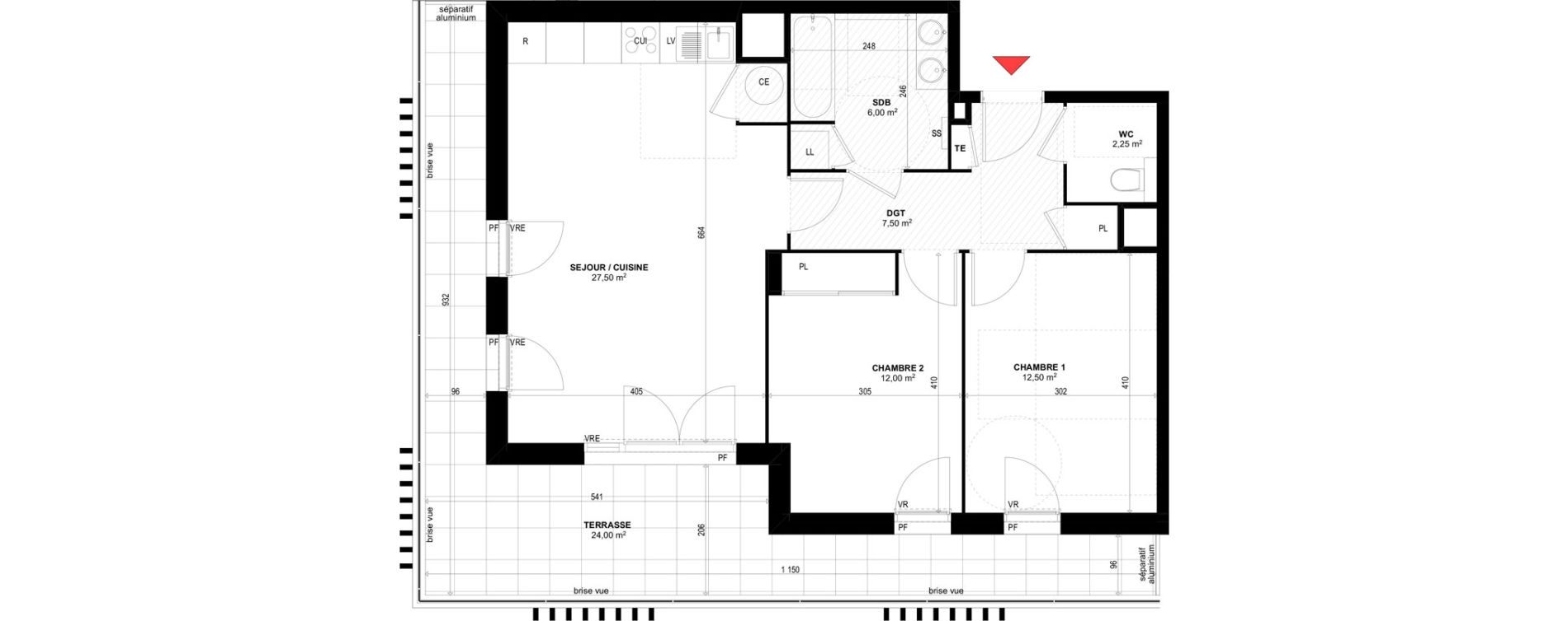 Appartement T3 de 67,75 m2 &agrave; Rognac Centre
