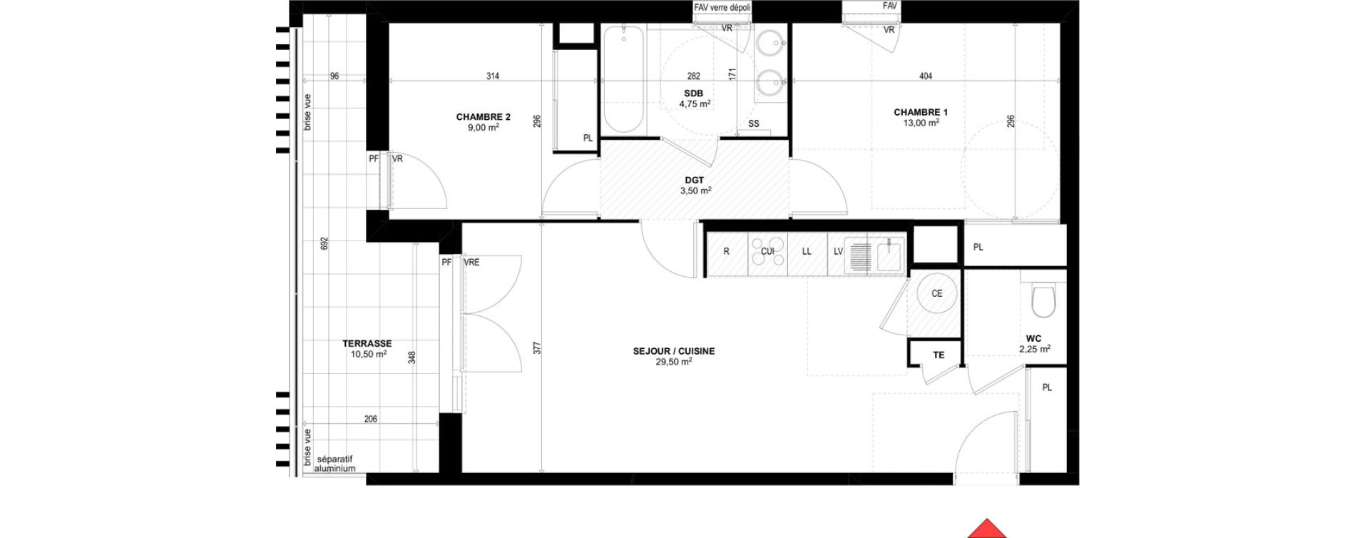 Appartement T3 de 62,00 m2 &agrave; Rognac Centre