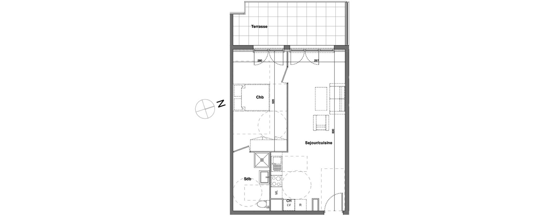 Appartement T2 de 47,08 m2 &agrave; Roquevaire Saint roch