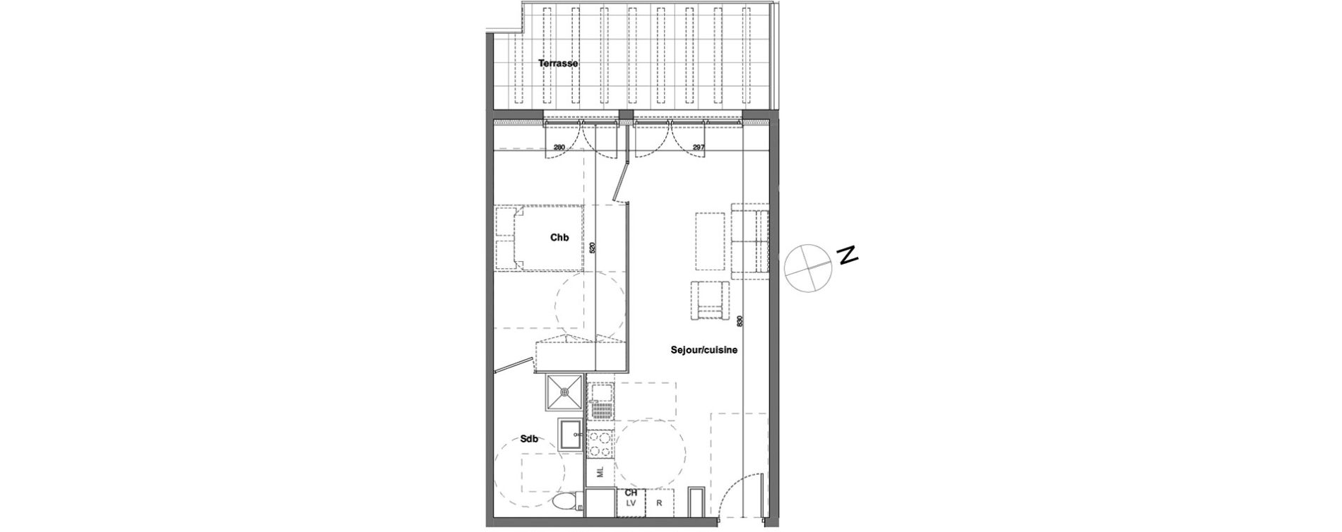 Appartement T2 de 47,08 m2 &agrave; Roquevaire Saint roch