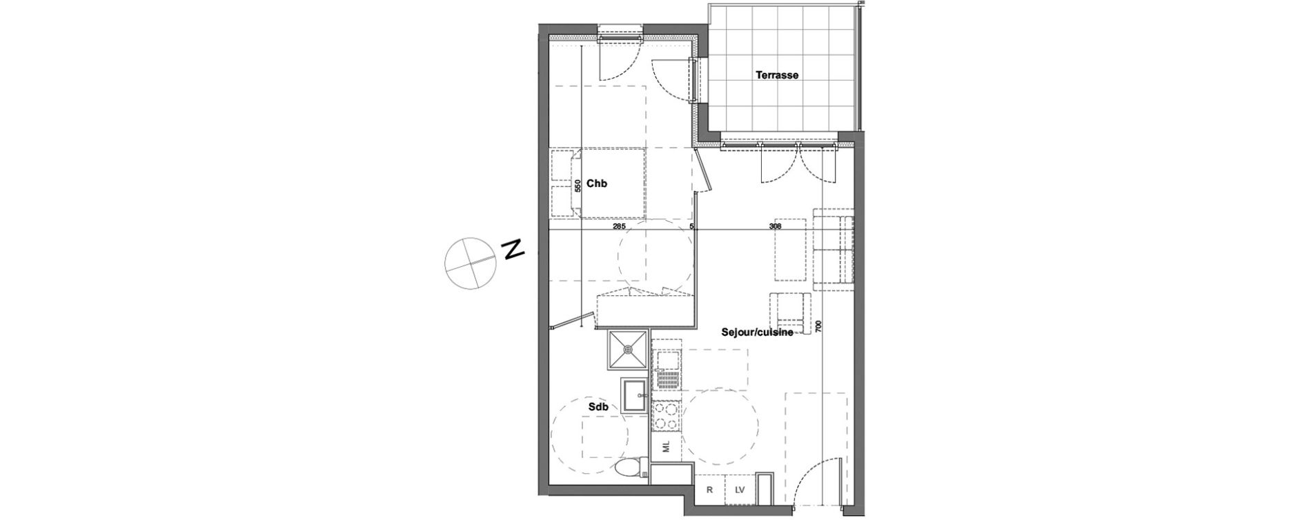 Appartement T2 de 45,50 m2 &agrave; Roquevaire Saint roch