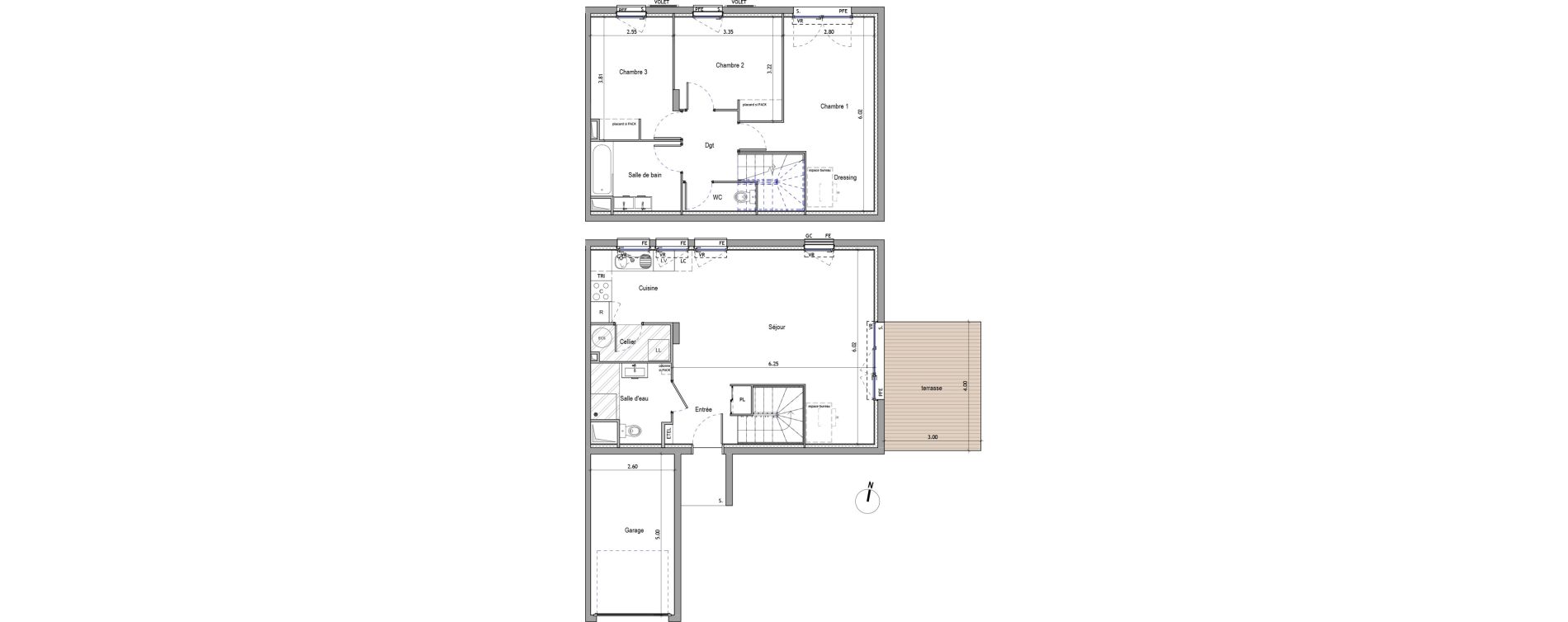 Maison T4 de 95,72 m2 &agrave; Rousset Centre