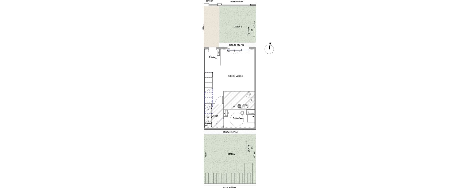 Maison T4 de 84,63 m2 &agrave; Rousset Centre