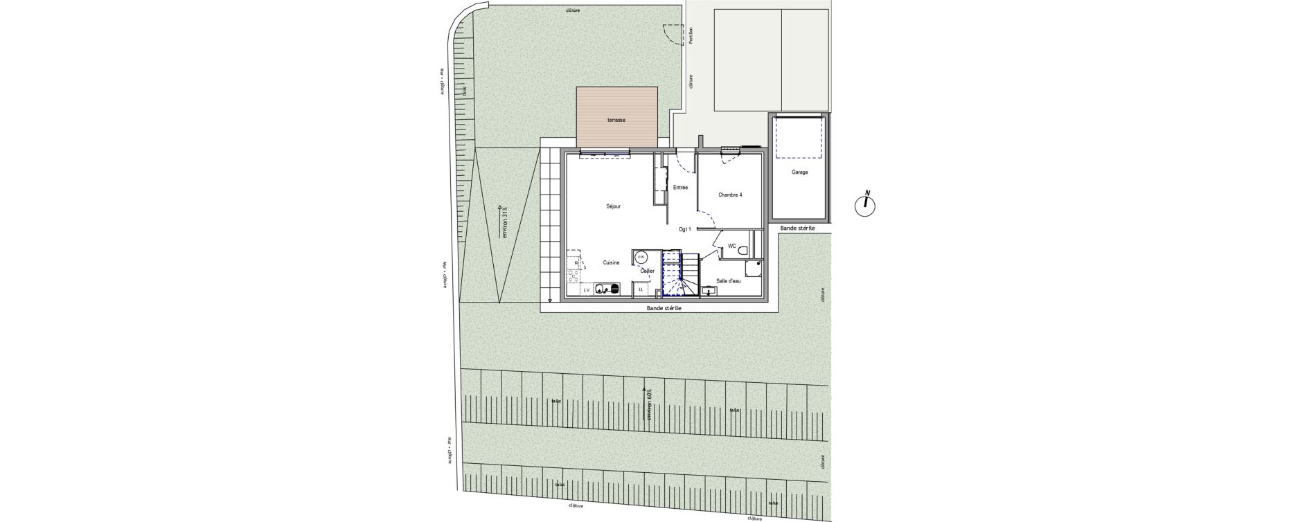 Maison T5 de 120,33 m2 &agrave; Rousset Centre
