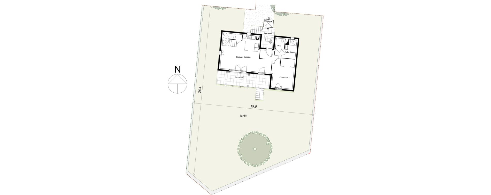 Maison T4 de 87,60 m2 &agrave; Saint-&Eacute;tienne-Du-Gr&egrave;s Centre