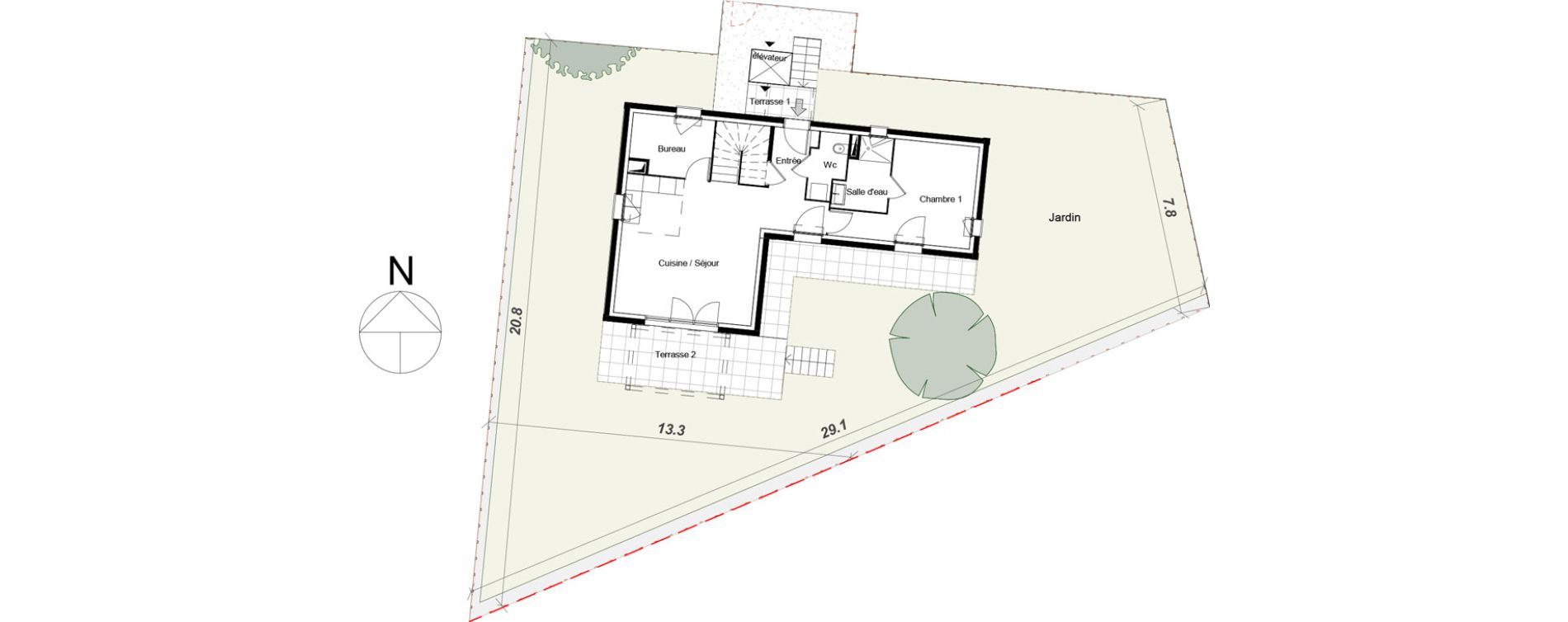 Maison T4 de 88,90 m2 &agrave; Saint-&Eacute;tienne-Du-Gr&egrave;s Centre