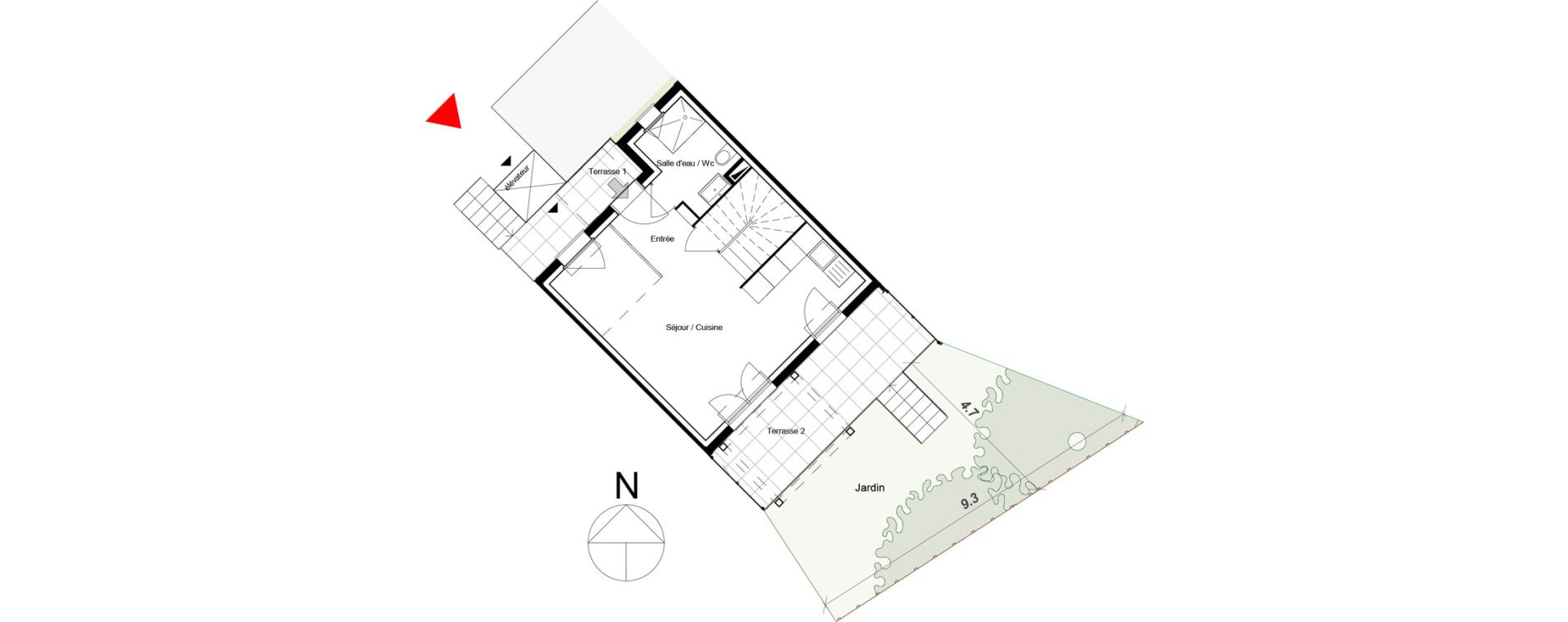 Maison T4 de 67,40 m2 &agrave; Saint-&Eacute;tienne-Du-Gr&egrave;s Centre